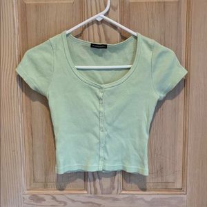 Brandy Melville lime green zelly top